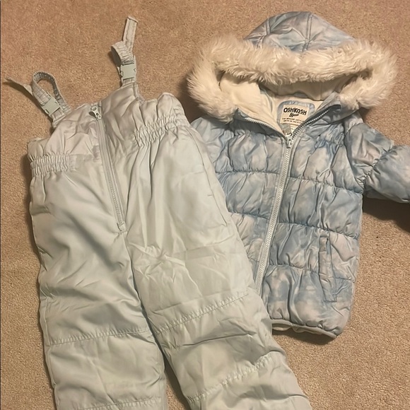 Baby Blue Winter Jacket and Snow Pants Set - Picture 2 of 4